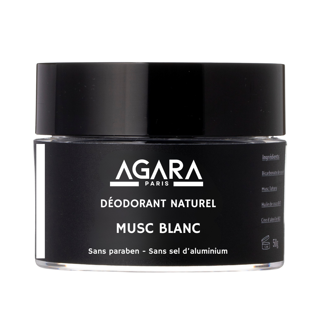 Déodorant Naturel Anti-Transpirant 24H Agara - Musc Blanc - 60g